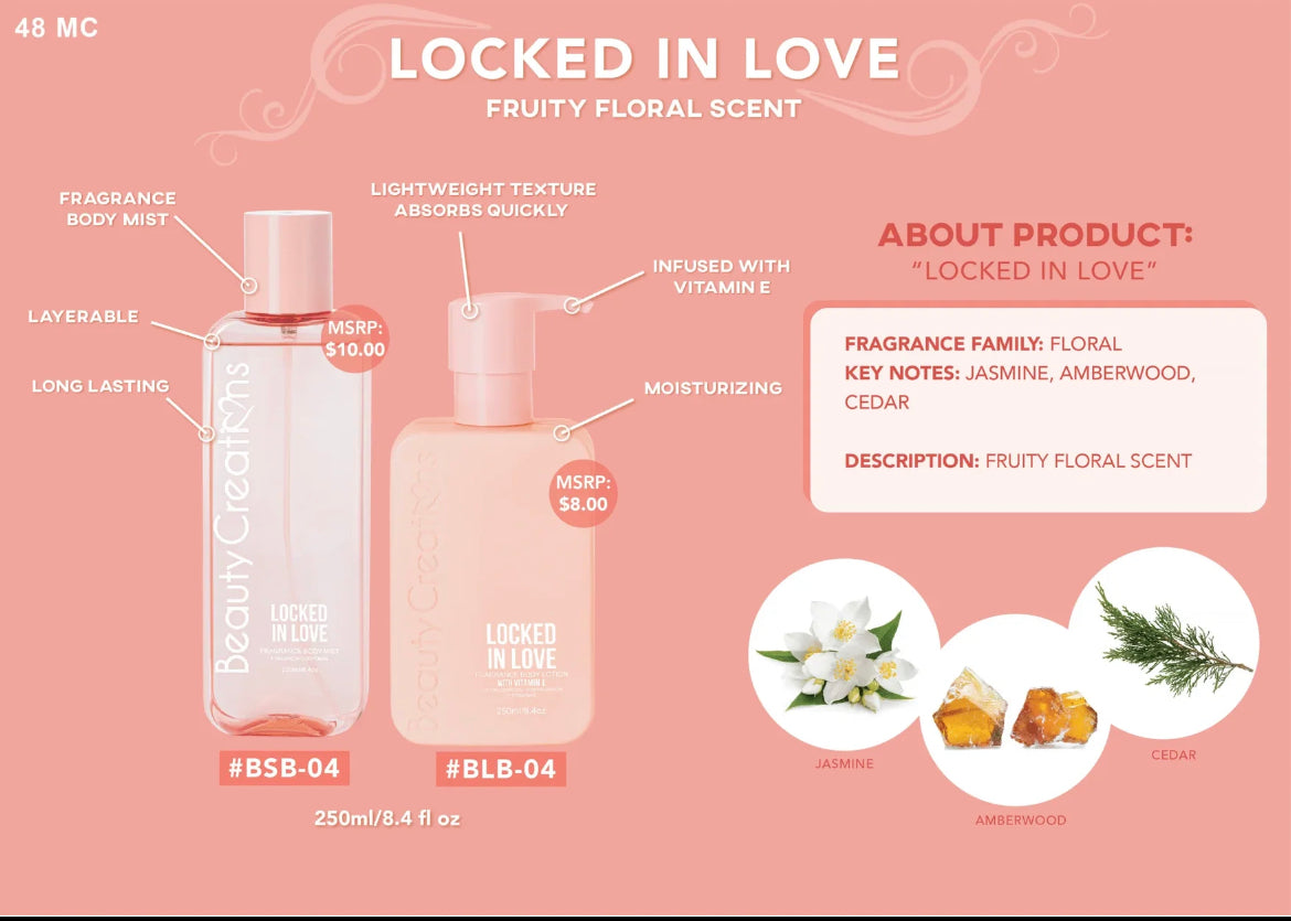 BEAUTY CREATIONS FRAGRANCE: LOCKED IN LOVE BODY LOTION & MIST
