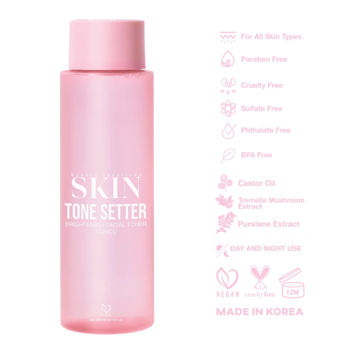 BEAUTY CREATIONS SKIN- TONE SETTER BRIGHTENING FACIAL TONER (Box is Damaged)