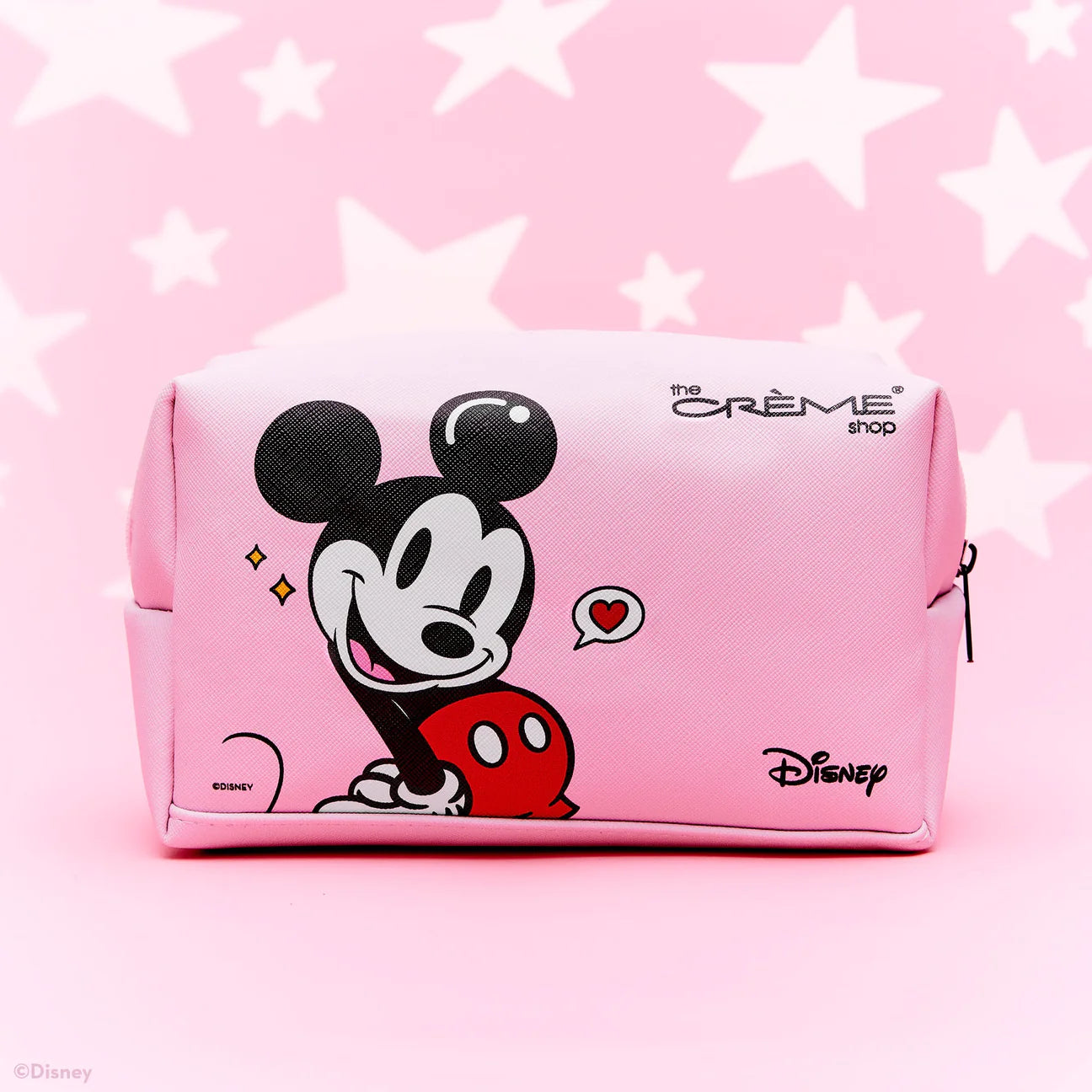 THE CRÉME SHOP: MICKEY & MINNIE TRAVEL POUCH (PINK)