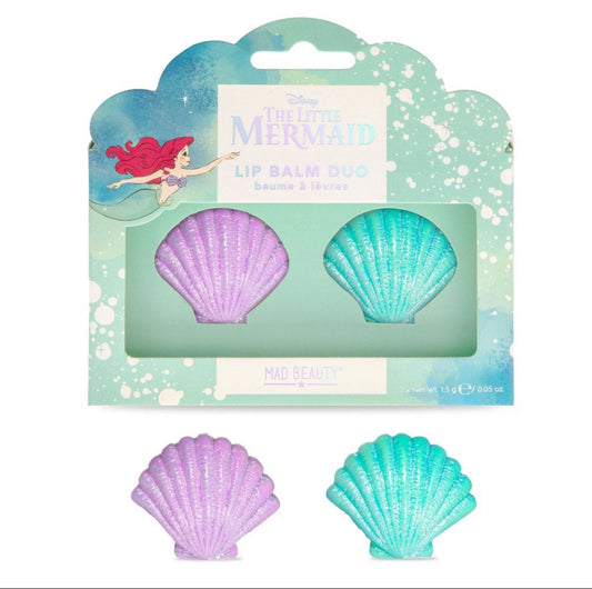 MAD BEAUTY:DISNEY THE LITTLE MERMAID SHELL LIP BALM DUO