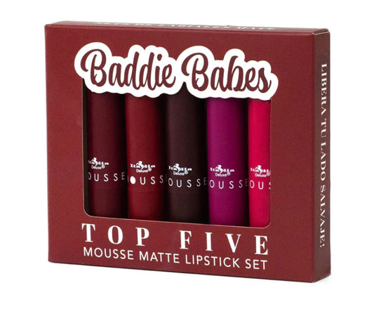 ITALIA DELUXE MOUSSE MATTE LIPSTICK- BADDIE BABES TOP FIVE LIPSTICK SET