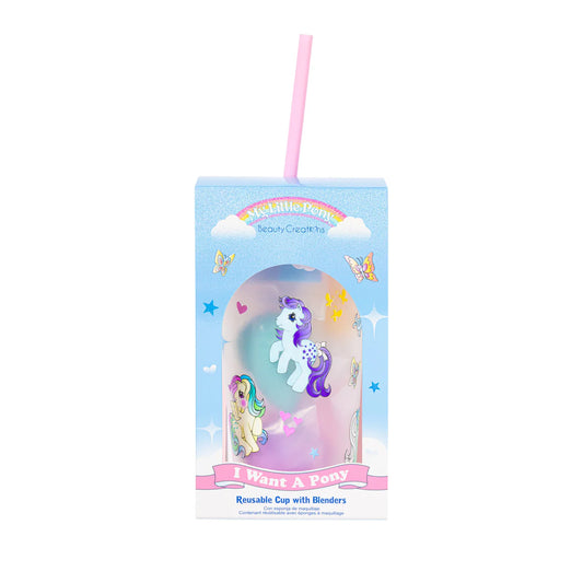 BEAUTY CREATIONS  MY LITTLE PONY "I WANT A PONY" REUSABLE CUP WITH BLENDERS