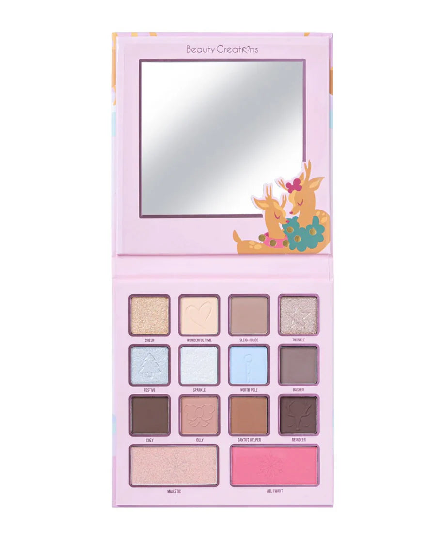 BEAUTY CREATIONS: REINDEER CHRISTMAS 2024 COLLECTION: SHADOW AND FACE PALETTE "OH DEER CHRISTMAS”