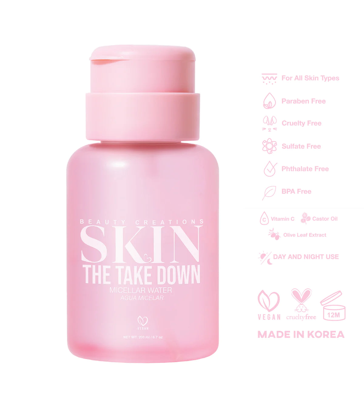 BEAUTY CREATIONS SKIN- THE TAKE DOWN MICELLAR WATER