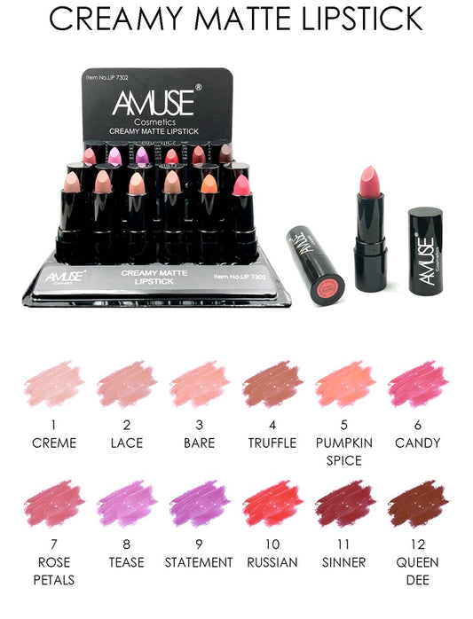 AMUSE CREAMY MATTE LIPSTICK - Made Up By Drea