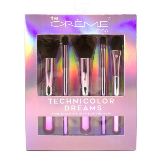 THE CREME SHOP TECHNICOLOR DREAMS BRUSH SET - SET OF 5 FACE + EYE BRUSHES - Made Up By Drea